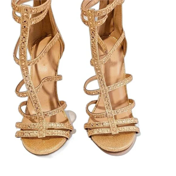 Charlotte Russe Rose Gold Heels - Picture 2 of 6